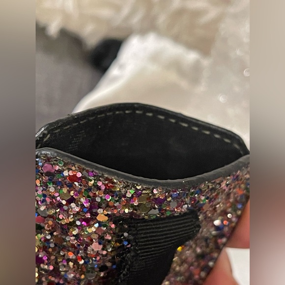 Authentic New JIMMY CHOO Multicoloured Coarse Glitter Card Holder - Picture 5 of 8